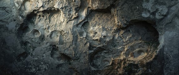 Deformed abstract design featuring rock textures, light, and grunge style