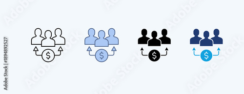 Diviend Multiple Icon Illustration Vector