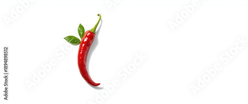 White Background Showing Cayenne Pepper Ingredient for Korean Kimchi