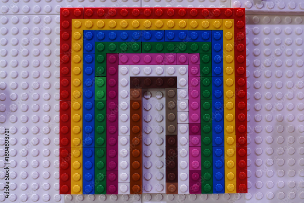 Fototapeta premium A multicolored LEGO figure