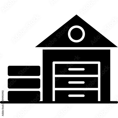 Data Warehouse Icon Vector Element
