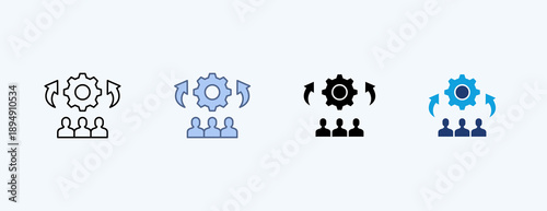 Board Of Directors Multiple Icon Illustration Vector