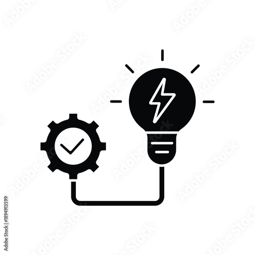 idea execution concept line icon. Simple element illustration. idea execution concept outline symbol design.