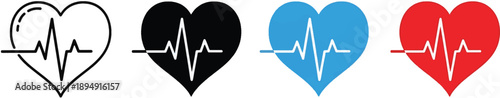 Heartbeat icon. heart medical health, medicine beat, health pulse cardio