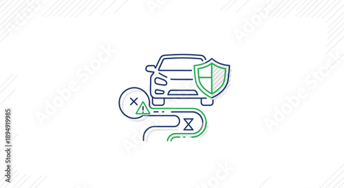 Server Security Protection Icon Graphic Illustration.