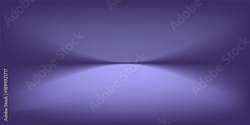 Abstract gradient podium background. Violet, purple and lilac empty 3d studio backdrop. Clean scene for product presentation mockup template. Vector illustration
