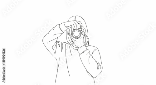 Woman Wearing Virtual Reality Headset Illustration.