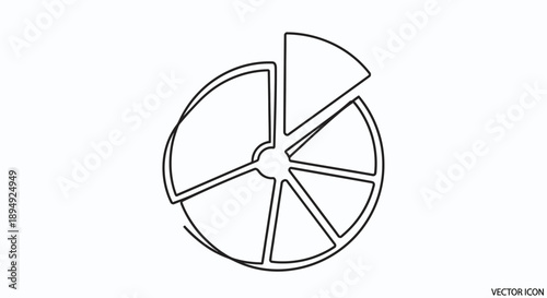 Pie Chart Illustration with Missing Section.