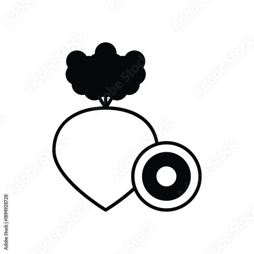Beetroot  vector icon