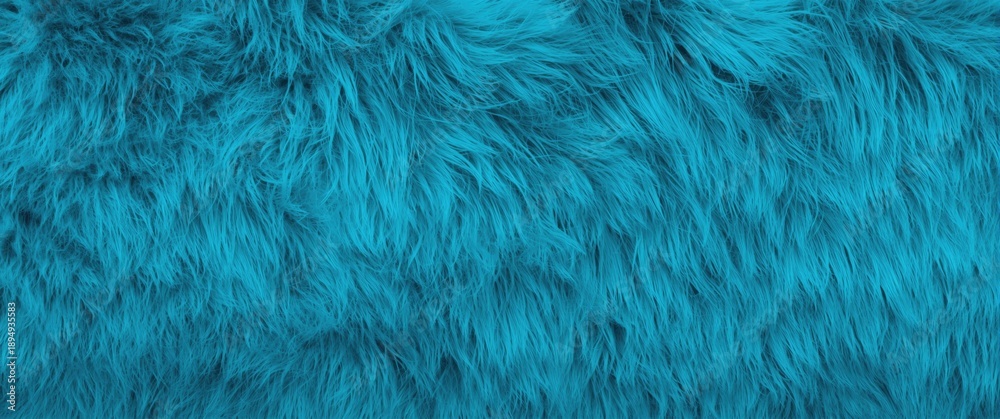 Obraz premium Turquoise Fur pattern seen from above with Wool texture and shaggy fur