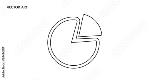 Pie Chart Vector Graphic Illustration Design.