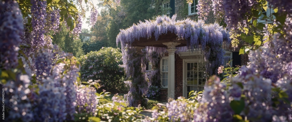 Naklejka premium Wisteria Bloom at Dumbarton House