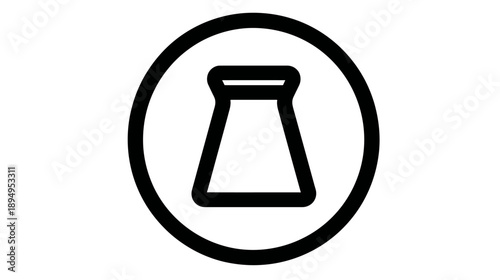 Pellet icon in circle. Air gun ammunition symbol. Small projectile outline for shooting sports and target practice.