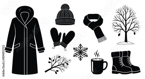 Winter clothing and accessories collection