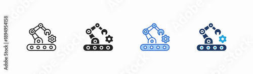 Set of automation icon collection in multiple style. Icon suitable for web and mobile application