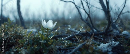 Obraz na płótnie North Pole's white flower