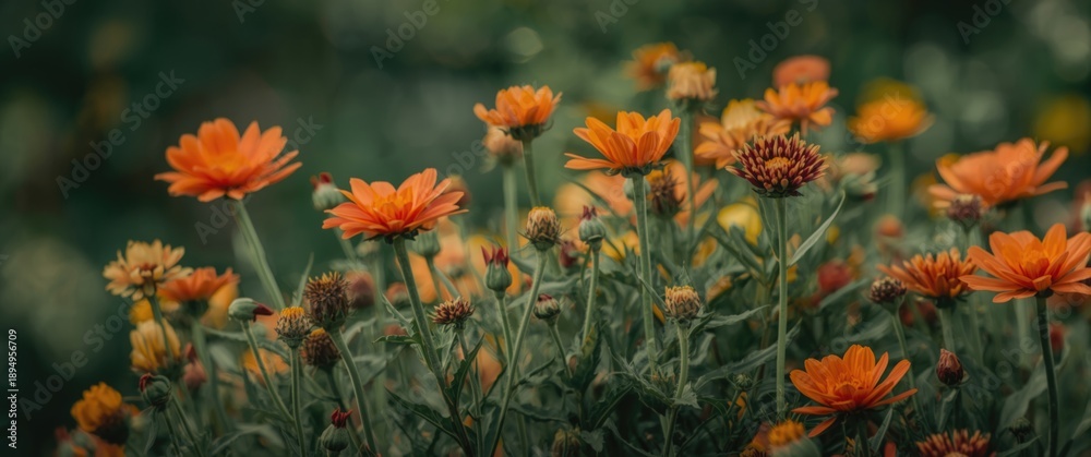 Fototapeta premium Are flowers just the result of emotionless, mechanical evolution or the work of a sensitive, loving, and creative artist? - Late summer flowers