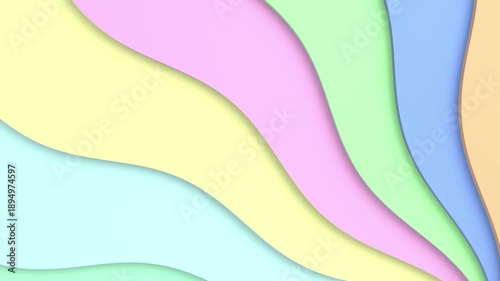 Multicolored texture of waves moving slowly