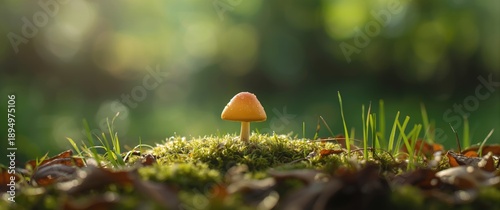 Small mushroom with orange ...