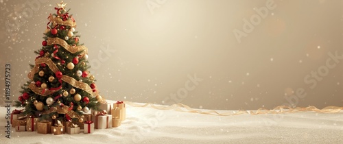 Christmas tree adorned with...