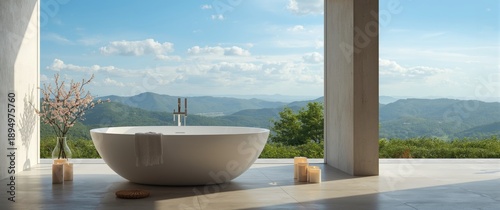 Peaceful bath overlooking l...