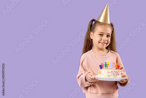 Cute little girl in party h...