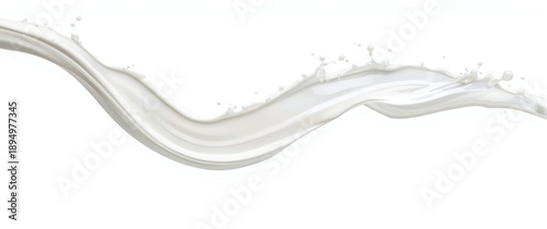 Isolated milk splash pourin...