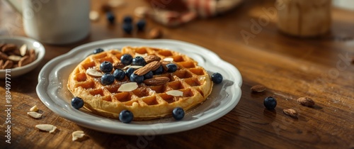 Belgian Waffles with Almond...