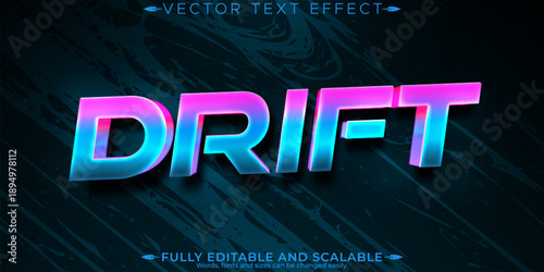 Drift editable text effect, editable race and tokio text style