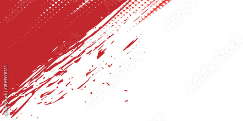 white and dark red abstract grunge background with halftone style.