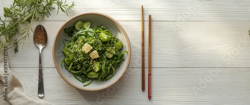 Healthy vegan smashed cucum...
