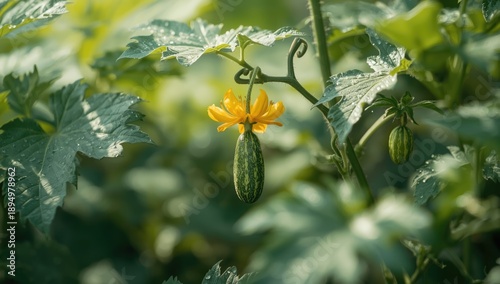Cucamelon plant with tiny, ...