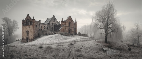 Historic castle ruins atop ...