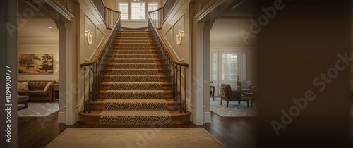 Lobby with staircase design