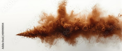 Brown powder burst captured...