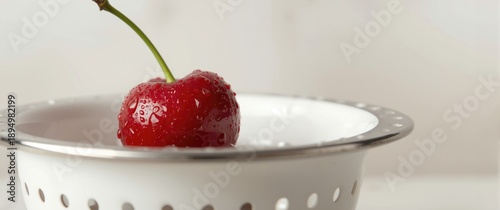Macro image of a ripe cherr...