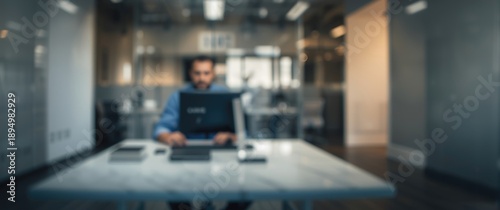 Man working on a computer w...