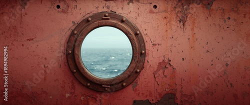 Porthole opening on the ship's wall