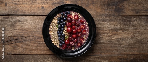 Smoothie bowl with berries ...