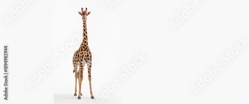 Giraffe male isolated on wh...