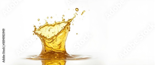 Splash of oil or lotion isolated against background
