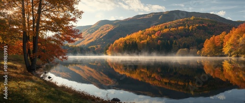 Scenic autumn scene in the ...