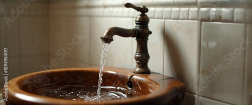 Bronze washroom sink made o...