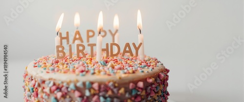 Festive birthday cake decor...