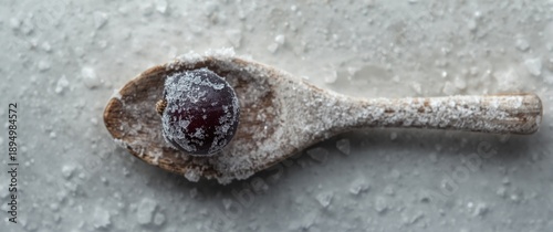Top View of Frozen Black Cu...