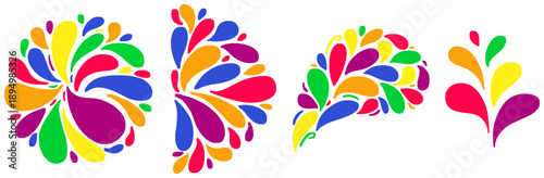 Holi Color Petals Set Inspired by Festival Colors