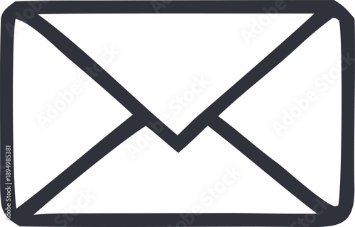 E-mail Icon: A minimalistic e-mail icon, a symbol of communication, in a bold, eye-catching design. 