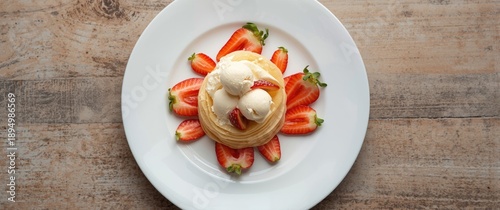 Crepes served with vanilla ...