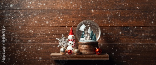 Shelf adorned with New Year...