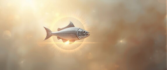 Vector illustration of the ichthys Christian fish symbol